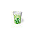 Bicchiere monouso in cartoncino Think Bio Green, Biodegradabile e Compostabile, Capacità 270 ml (confezione 50 pezzi) - 1