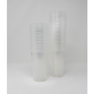 Bicchiere monouso in PP, Riciclabile, Per bevande calde e fredde, Capacità 400 ml, Trasparente (confezione 1.000 pezzi)