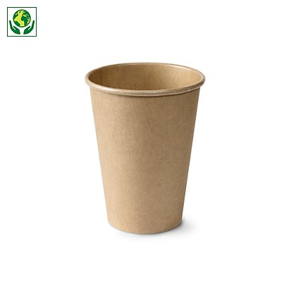 Bicchieri di carta avana riciclabili e compostabili - 1