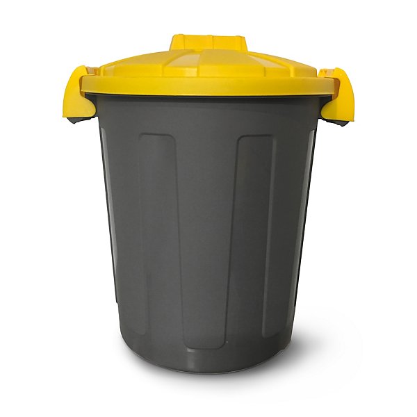 Bidone raccolta differenziata con coperchio giallo capacità 25 litri - 2