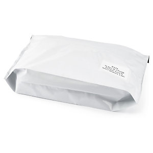 Biele plastové obálky, s bočnými záhybmi | RAJA