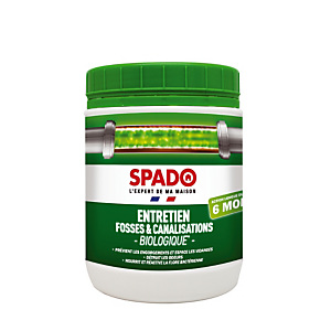 Bio poudre traitement anti-odeurs et anti-bouchons Spado boîte de 500 g Bio poudre traitement anti-odeurs et anti-bouchons Spado boîte de 500 g