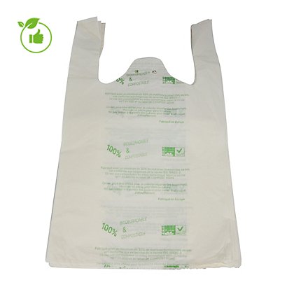 Biologisch afbreekbare zakken wit, set van 2000