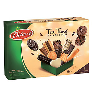 Biscuits Delacre Tea Time, assortiment, boîte de 500 g