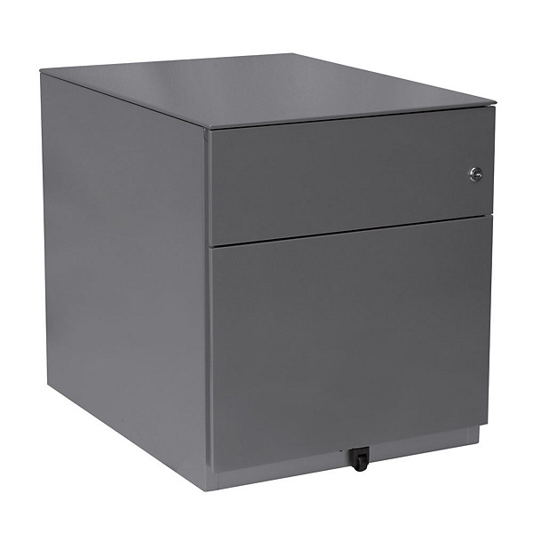 BISLEY Cassettiera metallica su ruote, 2 cassetti, Antracite