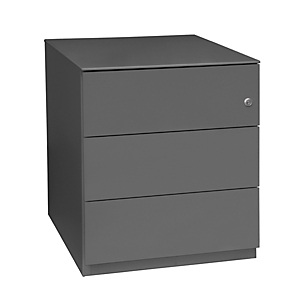 Bisley Cassettiera su ruote, 3 cassetti, Antracite Bisley Cassettiera su ruote, 3 cassetti, Antracite