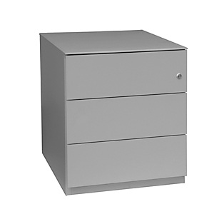 Bisley Cassettiera su ruote, 3 cassetti, Grigio chiaro Bisley Cassettiera su ruote, 3 cassetti, Grigio chiaro