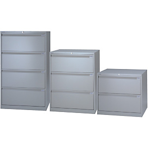 Bisley Classificatore in metallo ad alta capacità, 2 cassetti, Grigio Bisley Classificatore in metallo ad alta capacità, 2 cassetti, Grigio