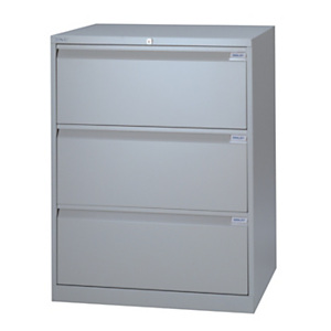 Bisley Classificatore in metallo ad alta capacità, 3 cassetti, Grigio Bisley Classificatore in metallo ad alta capacità, 3 cassetti, Grigio