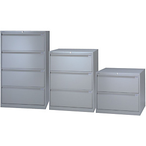 Bisley Classificatore in metallo ad alta capacità, 2 cassetti, Grigio Bisley Classificatore in metallo ad alta capacità, 2 cassetti, Grigio