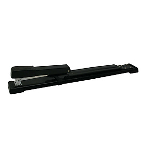 Bismark Grapadora manual de brazo largo, capacidad para 20 hojas, compatible con grapas 24/6 y 26/6, 400 x 50 x 45 mm, color negro Bismark Grapadora manual de brazo largo, capacidad para 20 hojas, compatible con grapas 24/6 y 26/6, 400 x 50 x 45 mm, color negro