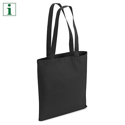 Black cotton tote bag, 380x420mm, pack of 10 - 1
