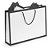 Black edge white laminated paper gift bags, 180x220x65mm, pack of 12 - 4