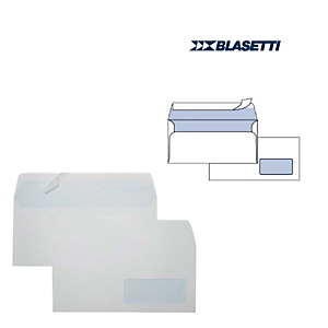BLASETTI Busta Eco Strip Laser - con finestra - adatta a stampa laser - 11 x23 cm - 90 gr - bianco - conf. 500 pezzi BLASETTI Busta Eco Strip Laser - con finestra - adatta a stampa laser - 11 x23 cm - 90 gr - bianco - conf. 500 pezzi