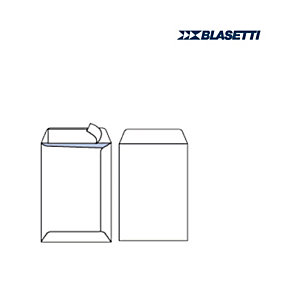 BLASETTI Busta a sacco bianca - serie Self - strip adesivo - 160x230 mm - 80 gr  - conf. 500 pezzi