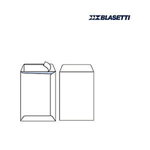 BLASETTI Busta a sacco bianca - serie Self - strip adesivo - 190x260 mm - 80 gr  - conf. 500 pezzi