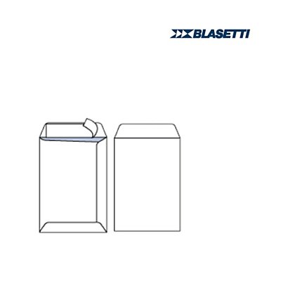 BLASETTI Busta a sacco Mailpack - strip adesivo - 25 x 35,3 cm - 80 gr - bianco  - conf. 100 pezzi - 1