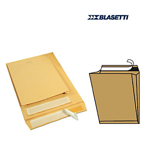 BLASETTI Busta a sacco Monodex - soffietti laterali - strip adesivo - 19 x 26 x 4 cm - 100 gr - avana - conf. 250 pezzi BLASETTI Busta a sacco Monodex - soffietti laterali - strip adesivo - 19 x 26 x 4 cm - 100 gr - avana - conf. 250 pezzi