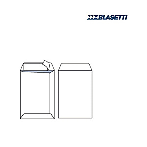 BLASETTI Busta a sacco Self - strip adesivo - 19 x 26 cm - 80 gr - bianco - conf. 500 pezzi BLASETTI Busta a sacco Self - strip adesivo - 19 x 26 cm - 80 gr - bianco - conf. 500 pezzi