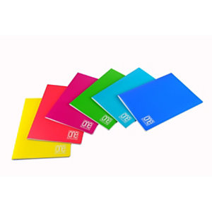 BLASETTI Quaderno Maxi One Color A4, 40+2 fogli a quadretti 4 mm, Carta 80 g/m², Copertina PPL, Colori assortiti (confezione 10 pezzi)