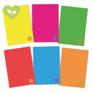 BLASETTI Quaderno Maxi One Color A4, 40+2 fogli a quadretti 5 mm, Carta da 80 g/m², Copertina in cartoncino, Colori Fluo assortiti (confezione 10 pezzi) BLASETTI Quaderno Maxi One Color A4, 40+2 fogli a quadretti 5 mm, Carta da 80 g/m², Copertina in cartoncino, Colori Fluo assortiti (confezione 10 pezzi)