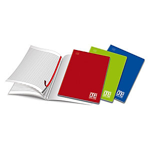 BLASETTI Quaderno Maxi One Color A4, 40+2 fogli a quadretti 5 mm, Copertina in cartoncino, Colori assortiti (confezione 10 pezzi)