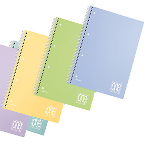 BLASETTI Quaderno spiralato Pastel One Color - A5+ - perforato - quadretto 4 mm - 80 fogli - 80 gr - copertina PPL