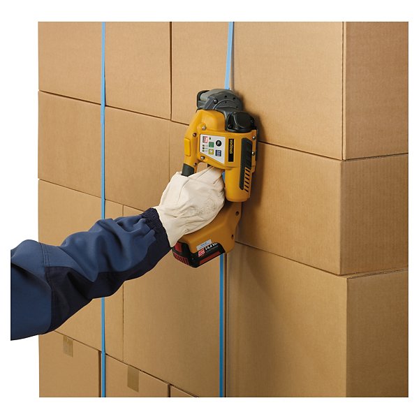 Blauwe polypropyleenband industrieel 12x0,75mm 2000m - 2