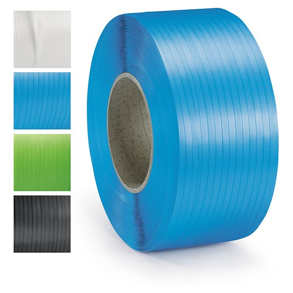 Blauwe polypropyleenband standaardkwaliteit RAJA 9x0,55mm 3000m - 5
