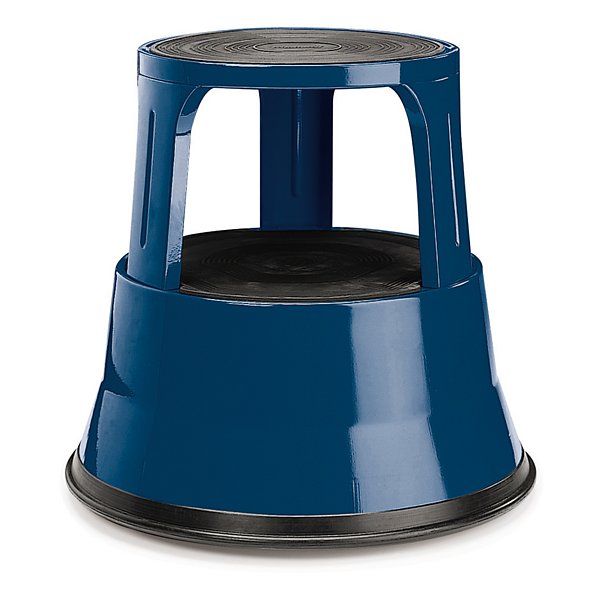 Blauwe stalen opstapkrukje - 2