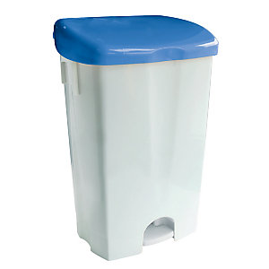 Blauwe vuilnisbak met pedaal 50 L