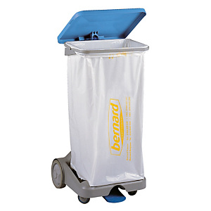 Blauwe zakhouder met weerhoudende basis HACCP 110 L Blauwe zakhouder met weerhoudende basis HACCP 110 L