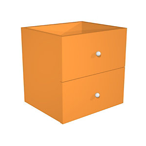Bloc de 2 tiroirs Multicases Color - Orange