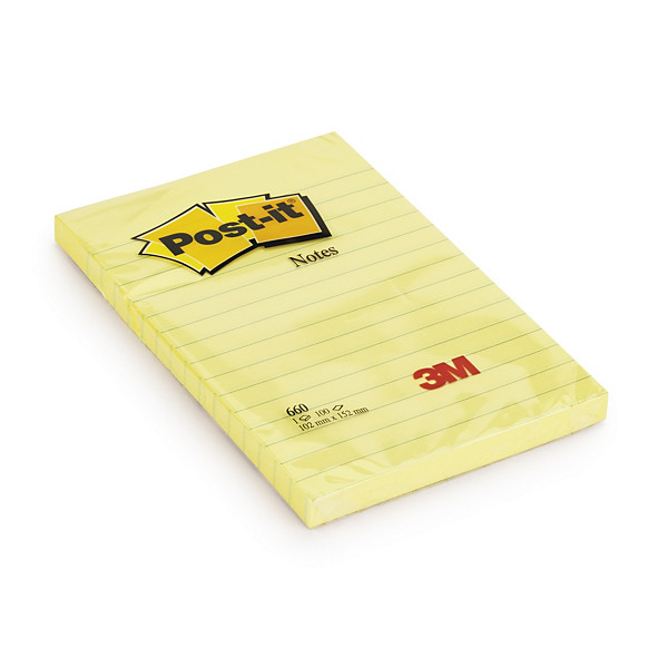 Bloc de notas adhesivas rayadas Post-it - 1