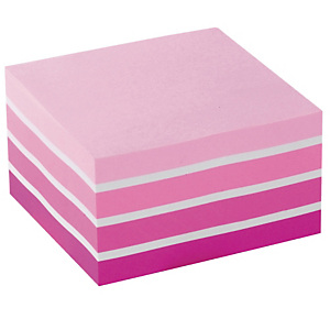 Bloc Post-it® 3 M format 76 x 76 coloris aquarelle rose Bloc Post-it® 3 M format 76 x 76 coloris aquarelle rose