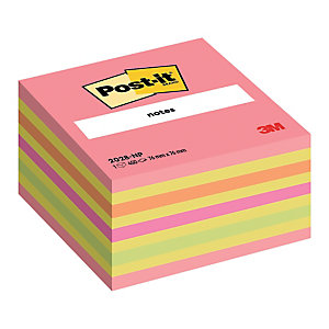 Bloc Post-it® 3 M format 76 x 76  coloris Lollipop rose