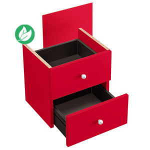 Bloc tiroirs Multicases Color - Rouge