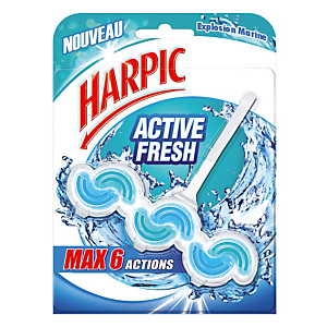 Bloc WC formule 6 actions Harpic Active Fresh explosion marine Bloc WC formule 6 actions Harpic Active Fresh explosion marine