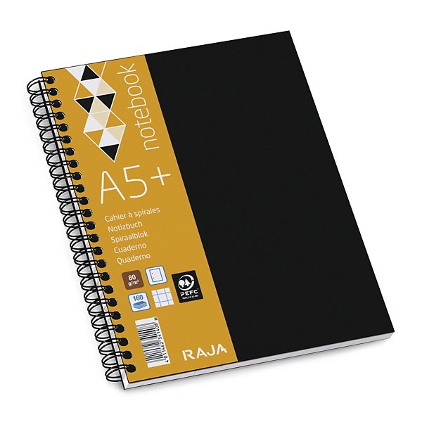 Blocchi spiralati a quadretti con copertina plastificata RAJA - 2