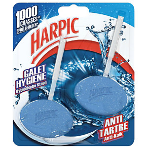 Blocs WC anti-tartre Harpic galet Hygiène, lot de 2
