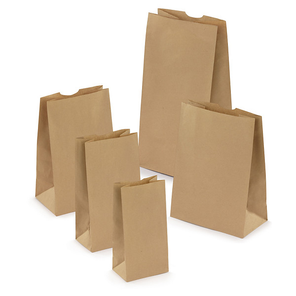 Blokbodemzak kraftpapier 50% gerecycleerd 18 x 12 x 29 cm
