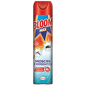 Bloom Max 4h Spray Insecticida contra Moscas, Mosquitos e Insectos Voladores, 400 ml Bloom Max 4h Spray Insecticida contra Moscas, Mosquitos e Insectos Voladores, 400 ml