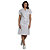 Blouse hospitalière blanche femme, manches courtes, en polycoton, taille 48/50 - 1