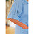Blouse professionnelle femme bleu ciel, manches réglables, taille 48/50 - 2