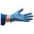 Blue disposable vinyl gloves - 1