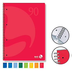 BM Quaderno Colors - A5 - quadretto 5mm - 60 fogli - 90gr - 4 fori microperforato - spiralato BM Quaderno Colors - A5 - quadretto 5mm - 60 fogli - 90gr - 4 fori microperforato - spiralato