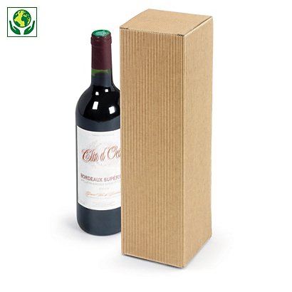 Boîte pour 1 bouteille collection HEVEA 9 x 9 x 34 cm - 1