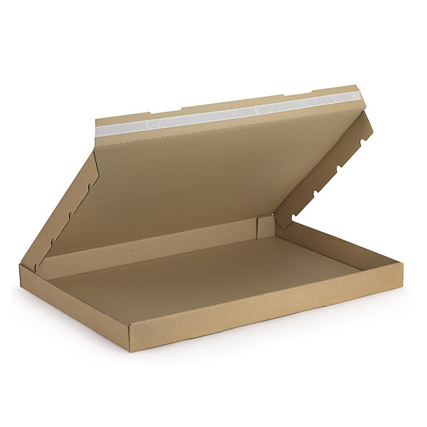 Boîte brune avec fermeture adhésive 65 x 45 x 5 cm - 1