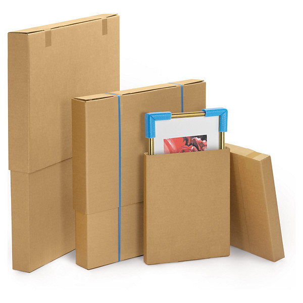 Boîte brune télescopique, 800 x 180 x 600-1000 mm - 1