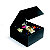 Boîte cadeau carton fermeture aimantée L.22,5 x l.22,5 x H.10,5 cm - Noir brillant - Lot de 10 - 1
